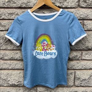 Care Bears Blue Tee with Rainbow Design